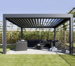 ซุ้มบานเกล็ดปรับได้โลหะพร้อมระบบหลังคาแบนกันน้ำสำหรับใช้ในที่พักอาศัยและอพาร์ทเมนต์ - Product Image 6