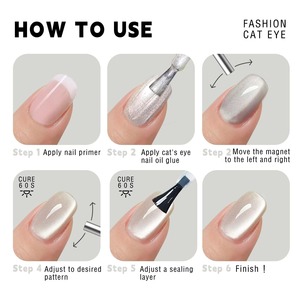 Stylo magnétique pour gel œil de chat, pour nail art, gel polish, peinture d'ongles 3D œil de chat, aimant puissant, outils de manucure DIY - Product Image 6