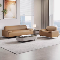 Ensemble de canapés modulaires de bureau modernes et confortables de haute qualité, personnalisables, en cuir PU, avec structure métallique, haute densité, pour usage commercial