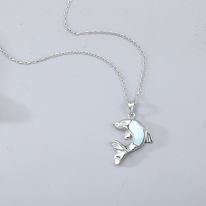 Colgante de Larimar de Plata de Ley 925 Seaside Sparkle con delicado brillo azul para un encanto costero refrescante - Product Image 5