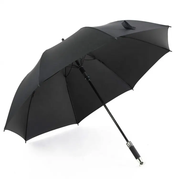 공장 직접 27 인치 우산 팬 물 스프레이 긴 핸들 검은 껌 스트레이트 우산