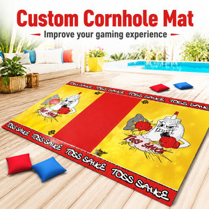 Tapis de jeu de Cornhole - Taille réglementaire, antidérapant, avec dos en caoutchouc, pour les tournois et l'entraînement en club - Product Image 1