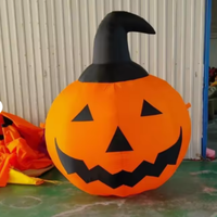 Modelo Inflable de Calabaza para Decoración de Eventos de Halloween, Globos Inflables Grandes con Forma de Calabaza