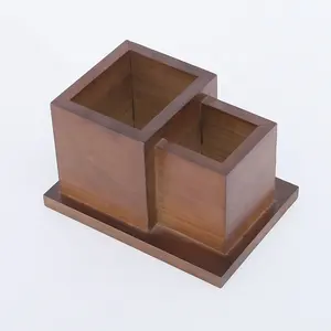 decorative storage natural packaging Suitable for pens and scissors rustic style wooden storage box