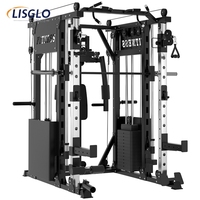 Machine Smith multifonctionnelle en métal pour la maison et le commerce – Équipement de gym tout-en-un pour squats, développés couchés et exercices de fitness avec croisement de câbles