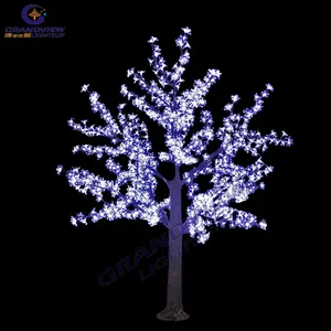 Navidad vacaciones decoración al aire libre árbol luz LED blanco rosa flor de cerezo Luz