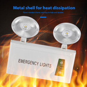 Sản phẩm mới giá rẻ giá 3W 90Min thời gian khẩn cấp Wall Mount sắt ABS trường trong nhà bệnh viện hai đầu dẫn ánh sáng khẩn cấp - Product Image 3