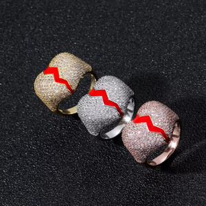 Bague Hip Hop Cœur Brisé – Bague d'Amour Personnalité Hipster – Bagues Homme et Femme - Product Image 2