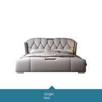 Lit King Size de luxe de haute qualité Lit silencieux Lit double à dossier rembourré moderne et simple