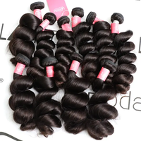 Cheveux humains vierges brésiliens de grade 12A, 3 paquets avec closure en dentelle HD, cheveux alignés dans le sens des cuticules, paquets de cheveux indiens bruts
