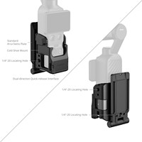 Kit de cage en alliage d'aluminium pour Osmo Pocket 4/3 avec plaque arrière magnétique, fixation rapide, support griffe froide et filtres 1/4 pouces, et support de poignet