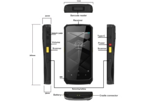 เครื่องอ่านข้อมูลแบบมือถือแอนดรอยด์14ขนาด5นิ้วเครื่องอ่าน RFID แบบพกพา UHF ทนทานพีดีเอเวอร์ชันล่าสุด - Product Image 5