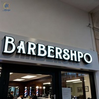 Enseigne extérieure en lettres 3D, étanche, avec éclairage LED, enseigne publicitaire personnalisée, devanture de magasin de barbier, enseigne lumineuse LED pour entreprise