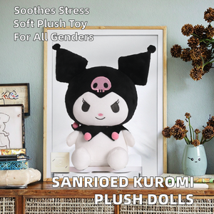 Peluches en gros de la série Sanrioed, dessin animé, anime, Kuromied, jouets en peluche, petite poupée <span class=keywords><strong>diable</strong></span> noire, fille, coton PP, anti-stress - Product Image 2