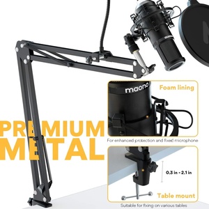 MAONO Microphones Professionnels Équipement <span class=keywords><strong>de</strong></span> <span class=keywords><strong>Studio</strong></span> D'enregistrement <span class=keywords><strong>Micro</strong></span> À Condensateur avec Métal <span class=keywords><strong>Pied</strong></span> <span class=keywords><strong>De</strong></span> <span class=keywords><strong>Micro</strong></span> - Product Image 5