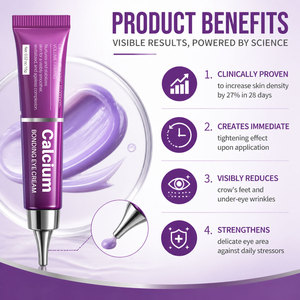 Crème Contour des <span class=keywords><strong>Yeux</strong></span> Régénérante au Calcium et Peptides Rebornic – Atténue les Rides et le Relâchement des <span class=keywords><strong>Paupières</strong></span> – Hydratation 24H - Product Image 4