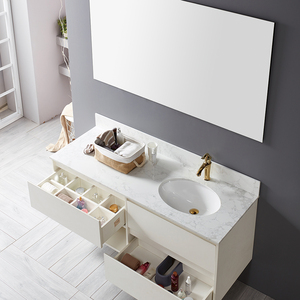 Nouveau design unique meuble-lavabo suspendu blanc en céramique pour salle de bain lavabo à <span class=keywords><strong>main</strong></span> armoire - Product Image 4
