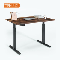 Cadre de bureau électrique réglable en hauteur à double moteur, colonne à 3 niveaux pour bureau à domicile, avec fonction mémoire