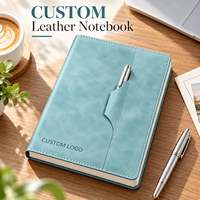 Carnet en cuir PU avec porte-stylo et logo personnalisé, journal professionnel à couverture souple, agenda de réunion personnalisé pour les entreprises