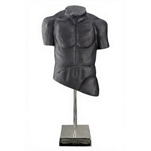 Sculpture de torse masculin moderne, figurine artistique décorative pour la table du salon - Product Image 1