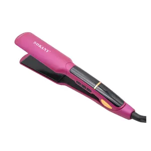 Sokany Professional Curling Iron Ceramic Splint Straightener 15 Seconds Fast Heating Up Curly Hair Straight Hair 2 In 1