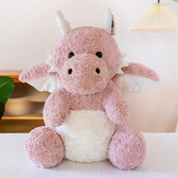Boneka Naga Angela Kawaii Kartun Lucu, Boneka Naga Polandia Imut, Mainan Boneka Naga Duduk Warna Pink, Grosir Mainan Boneka Naga