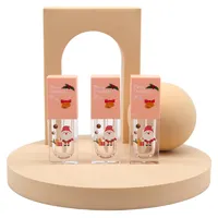 크리스마스 분홍색 주문 lipgloss 관 입술 광택 포장 명확한 정연한 입술 광택 관