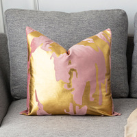 Housse de coussin en velours noir doré de luxe, style nordique doux, coussin décoratif pour la maison, lit, canapé, avec un motif vintage tricoté
