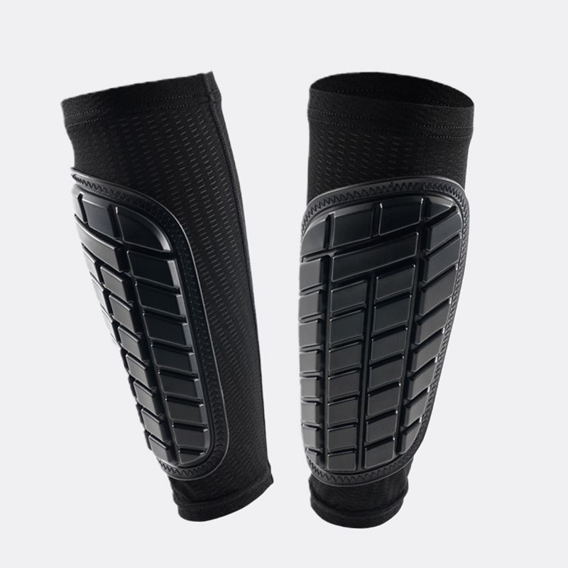 Protège-jambes de football en PU noir [paire]