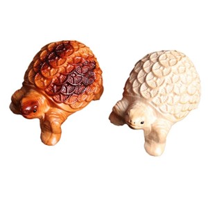 เต่าไม้พีช งานฝีมือถือมือ ของตกแต่งภายในบ้านเสริมมงคล ของขวัญชิ้นเล็ก - Product Image 5