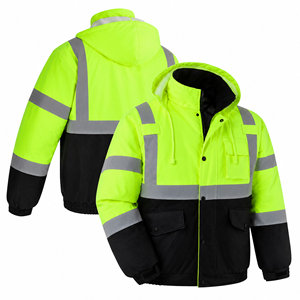 Chaqueta <span class=keywords><strong>de</strong></span> Invierno <span class=keywords><strong>de</strong></span> Alta Visibilidad para Guardias <span class=keywords><strong>de</strong></span> <span class=keywords><strong>Seguridad</strong></span>, Reflectante, Impermeable, Uniforme, para Trabajos <span class=keywords><strong>de</strong></span> Construcción - Product Image 1