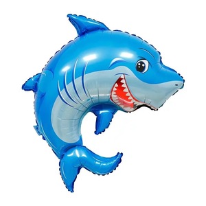 Blue Color Aluminum Foil Sea Animal <strong>Balloons</strong> Ocean Birthday Party Decoration <strong>Shark</strong> Foil <strong>Balloons</strong> - Product Image 2
