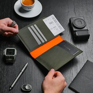 Porte-cartes en cuir véritable, porte-passeport en nylon avec logo personnalisé, vente en gros - Product Image 2
