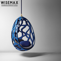 WISEMAX FURNITURE Fauteuil berceau en fibre de verre de luxe léger pour la maternelle, design unique en forme d'œuf, balançoire de loisirs à domicile