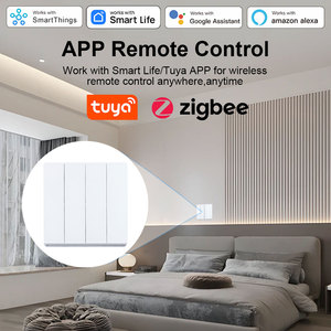 Nouveauté Tuya interrupteur mural intelligent ZigBee 3.0 interrupteurs de lumière 1/2/3/4 Gang bouton interrupteur fonctionne Alexa <span class=keywords><strong>Hey</strong></span> <span class=keywords><strong>Google</strong></span> - Product Image 5