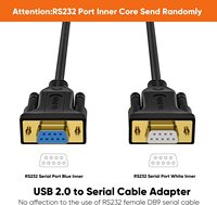 OEM/ODM PL2303 puce USB AM RS232 vers DB9 9 broches femelle câble série plaqué or prise en charge Windows Linux Mac OS