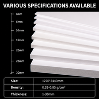 Panneau en mousse PVC haute densité 8mm 10mm 18mm, feuille plastique étanche pour signalétique publicitaire, meubles, armoires, découpe Forex blanc