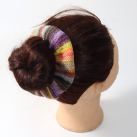 2025 coloré tricoté chouchous Boho élastique bandes de cheveux arc-en-ciel cheveux cravates pour femmes filles cheveux accessoires