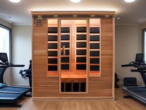 Sauna électrique sec au design moderne pour SS-400M 4 personnes, équipement de SPA à infrarouge lointain à faible CEM pour salle de sport, chambre, appartement, villa