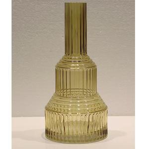 Vase en verre à motif vertical de style européen avec un grand ventre - Product Image 3