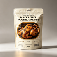 Sac d'emballage en nylon pour poulet rôti entier, surgelé, pour micro-ondes, avec fermeture éclair, pour volailles et rôtisseries