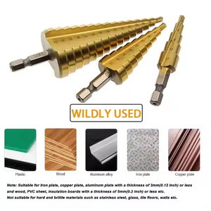 Mata bor Pagoda Supply CNC Berlian dapat dikontrol, mata bor M35 M42 proses penggilingan plastik heksagon Shank DIN 338 lapisan metrik - Product Image 3