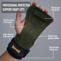 Protector de Muñeca y Palma de Cuero Vacuno Antideslizante para Deportes, Unisex, Personalizable, Correa de Soporte para Levantamiento de Pesas y Gimnasio