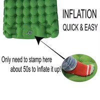 Vente en gros Matelas gonflable de randonnée pliable en nylon TPU Tapis de couchage imperméable pour le camping