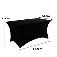 2023 Nappe ajustée personnalisée Spandex imprimé 4FT Rectangle rose Couvertures de table avec logo