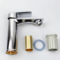 Keran Kamar Mandi 2 Lubang Model Modern dengan Tuas Tunggal, Inti Keramik, dan Bahan Stainless Steel untuk Pemasangan di Atas Meja (Deck Mounted) - Grosir Pabrik