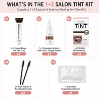 Kit de teinture professionnelle pour cils et sourcils, couleur café, crème colorante 7ml, révélateur 7ml, mélange 1 à 1 pour usage en salon, OEM