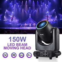 Projecteur LED mobile RGBW 150W avec 25 roues de gobos, DMX512, focalisation, activation sonore, stroboscope pour scène, concerts, lieux de culte, salles
