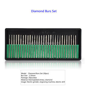 ชุดหัวขัดเพชรขนาดเส้นผ่าศูนย์กลาง30ชิ้น/กล่อง2.35มม. เครื่องมือขัดและแกะสลักหยกวัสดุทันตกรรม - Product Image 3