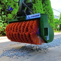 Utilisation de la balayeuse rotative de nettoyage de route pour le jardin d'excavatrice et le travail de nettoyage de route de zone scénique